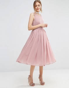 Платье миди для выпускного ASOS - Розовый
