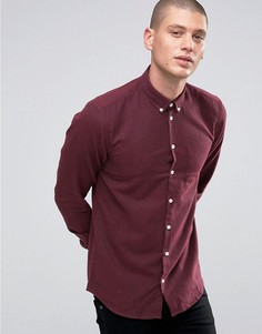 Фланелевая рубашка слим на пуговицах Minimum Pelham - Красный