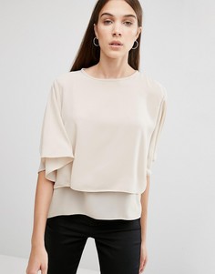 Укороченный топ с расклешенными рукавами Daisy Street - Серый