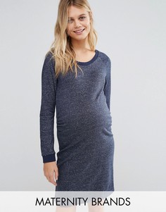 Трикотажное платье для беременных Mamalicious Maternity - Серый Mama.Licious