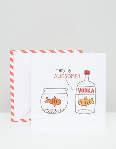 Открытка Ohh Deer Vodka Goldfish - Мульти