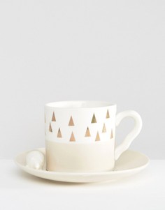 Чашка и блюдце с фигуркой ежика House of Disaster - Мульти