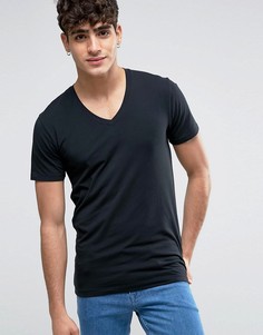 Футболка с V-образным вырезом Selected Homme - Черный