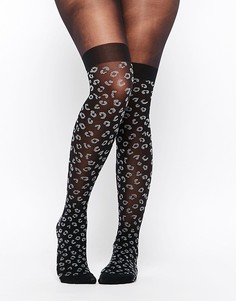 Носки-невидимки со звериным принтом Pretty Polly - Черный