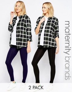 2 пары леггинсов для беременных New Look Maternity - Темно-синий