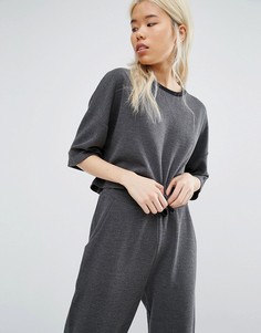 Комбинируемый укороченный свободный свитшот прямого кроя Native Youth - Серый