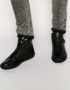 Высокие кожаные кроссовки ALDO Weberville - Черный