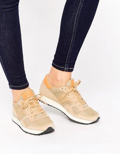 Кроссовки с бежевой и оранжевой отделкой Saucony Dnx - Бежевый