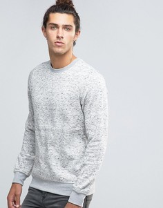 Меланжевый свитер с круглым вырезом Threadbare - Бежевый
