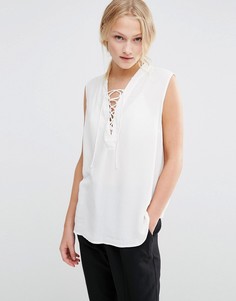 Рубашка с завязкой Just Female Trine - Белый
