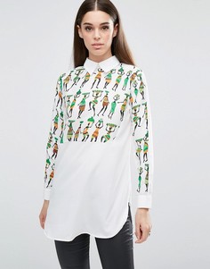 Топ со вставкой AX Paris - Зеленый