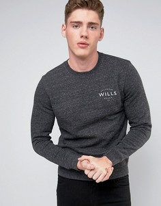 Меланжевый свитшот с маленьким логотипом Jack Wills Barmby - Серый