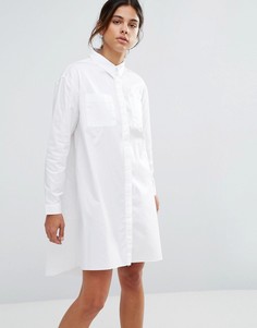 Джинсовое платье-рубашка с необработанным краем Native Youth - Белый