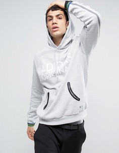 Худи с контрастными манжетами adidas Originals - Серый