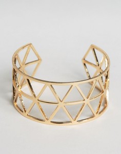 Геометрический браслет-манжета с вырезами Nylon - Золотой