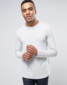 Лонгслив с горловиной на пуговицах G-Star Riban - Белый