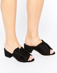 Сабо с бантом Truffle - Черный