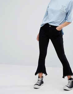 Расклешенные джинсы с необработанной кромкой Daisy Street - Черный