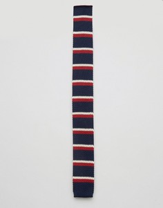 Вязаный галстук в полоску Original Penguin - Темно-синий