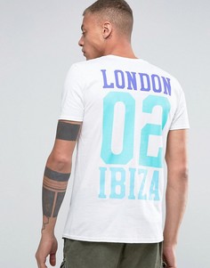 Футболка с принтом сзади Abuze London x Amnesia 02 Ibiza - Белый