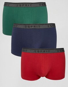 Набор из 3 пар боксеров-брифов Esprit - Зеленый