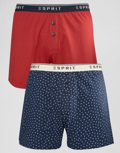 2 пары боксеров со звездным принтом Esprit - Темно-синий