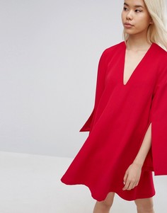 Платье мини с V-образным вырезом ASOS WHITE - Красный