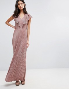 Платье макси с оборками Liquorish - Розовый