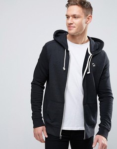 Худи на молнии с логотипом Abercrombie &amp; Fitch - Серый