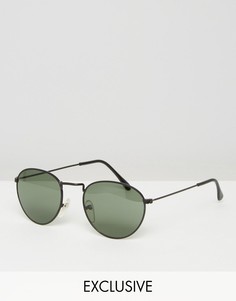 Круглые солнцезащитные очки Reclaimed Vintage - Черный