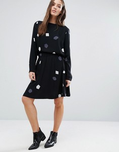 Комбинируемая юбка с принтом Selected Femme - Черный