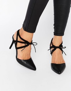 Туфли на каблуке с ремешками New Look - Черный