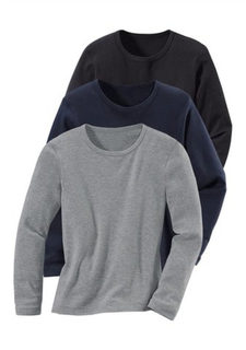 Футболка с длинными рукавами, 3 штуки