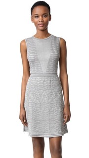 Однотонное металлизированное платье с зигзагами M Missoni