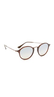 Солнцезащитные очки в округлой оправе с зеркальными линзами Ray Ban