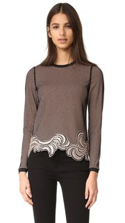 Long Sleeve Embroidered Crop Top 3.1 Phillip Lim