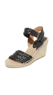 Woven Leather Wedge Espadrilles Soludos
