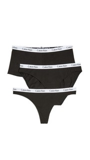 Комплект из трех пар трусиков Carousel: танга, бикини и трусиков-шорт Calvin Klein Underwear