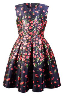 Платье из  шелка и хлопка Oscar de la Renta Children