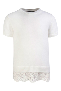 Джемпер с кружевом Ermanno Scervino Chirdren