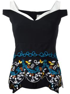 'Cady Embroidered Tier' Top Peter Pilotto