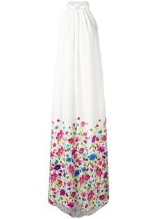 floral print halterneck dress Oscar de la Renta