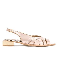 metallic ballerinas Manolita