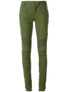 байкерские брюки скинни Balmain