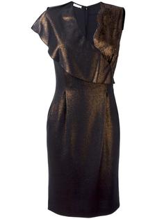 металлизированное платье с кружевной отделкой Emanuel Ungaro