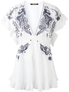 футболка с вышивкой Roberto Cavalli