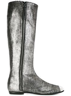 сапоги с эффектом металлик Giuseppe Zanotti Design