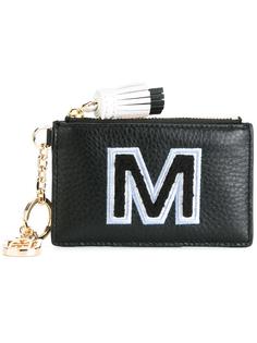 кошелек для карт с монограммой 'M' и брелком  Tory Burch