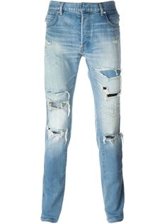 байкерские джинсы кроя скинни Balmain