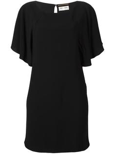 платье с драпированными рукавами Saint Laurent